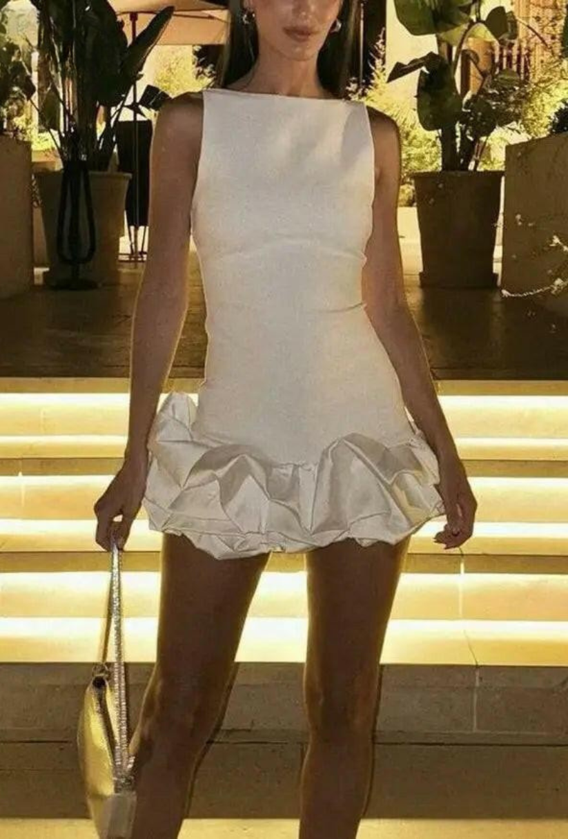 Lily - Stylish Sweet Ruffled Mini Dress