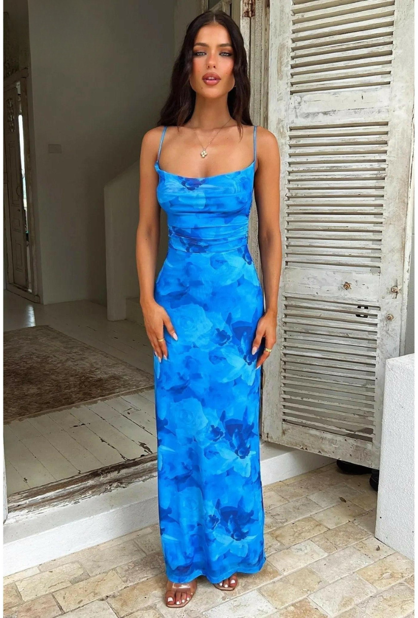 Opal Blue | Elegant knot dress
