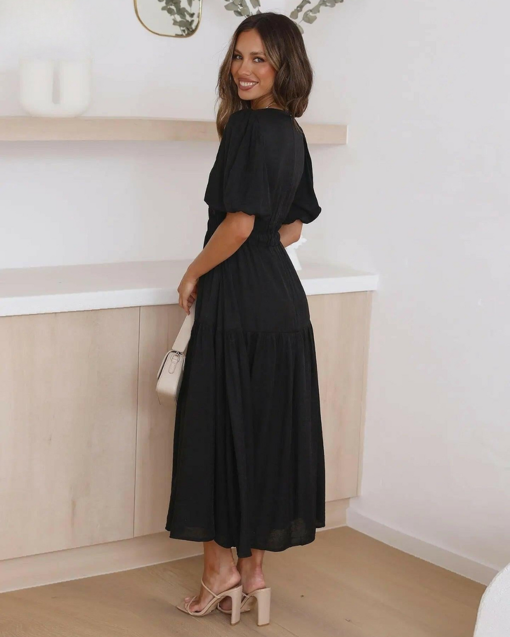 Avalon - Dress with Puff Sleeves