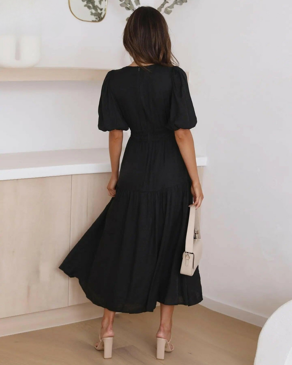 Avalon - Dress with Puff Sleeves